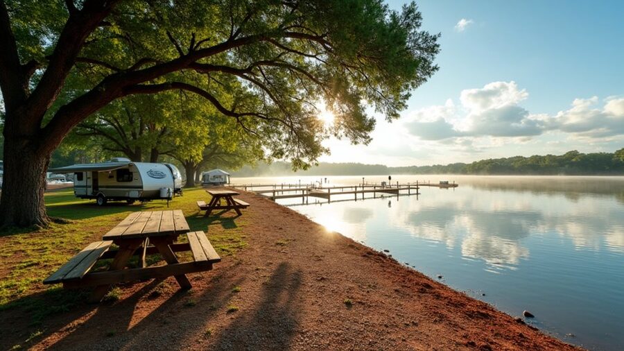 affordable camping by lake