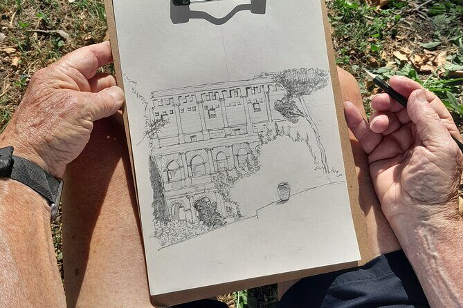 Colosseum Alternative Tour: Sketch & Savor Creative Experience - What you use: boards, pencils, binder, and sanitary cushions