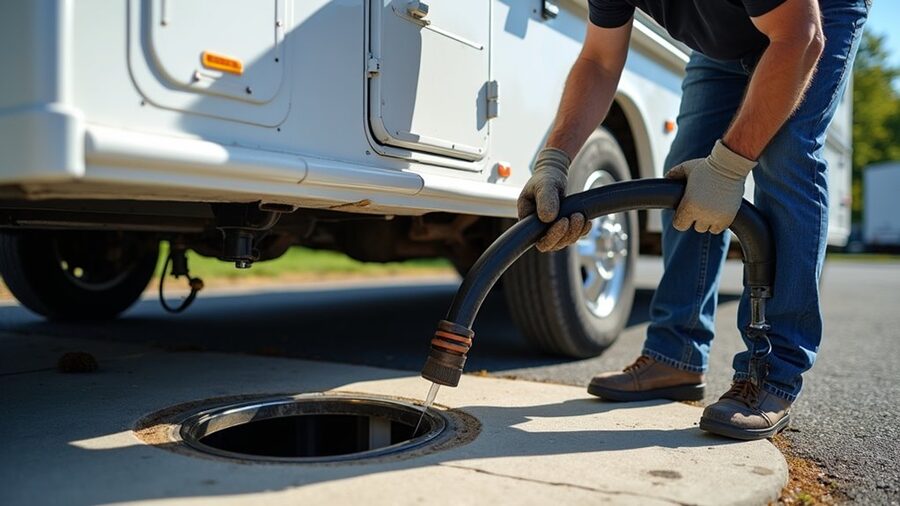emptying rv waste tanks