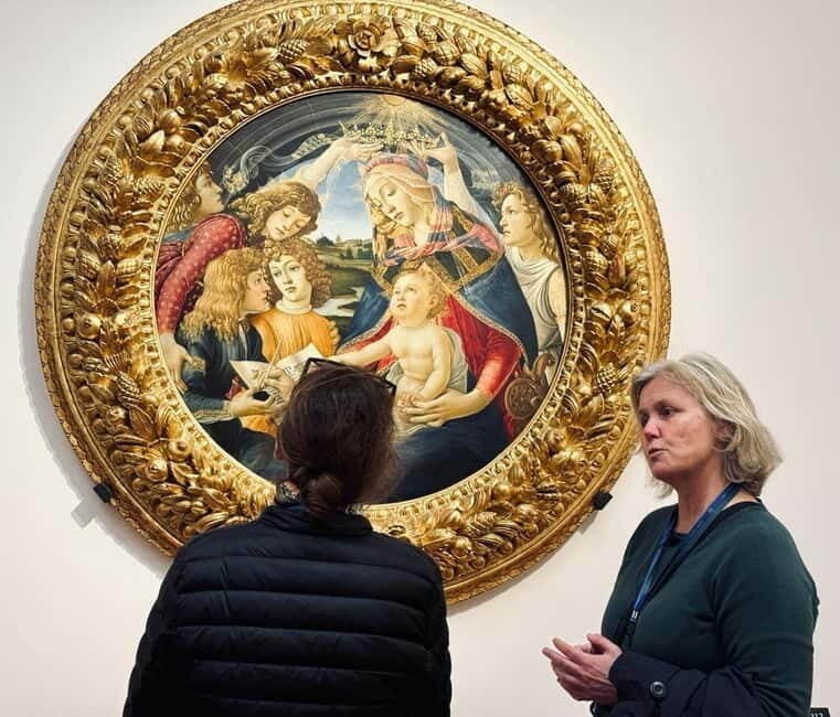 Florence: Uffizi Gallery Skip-the-line Ticket with escort - Meet your Enjoy Rome host at Leonardo da Vinci’s statue