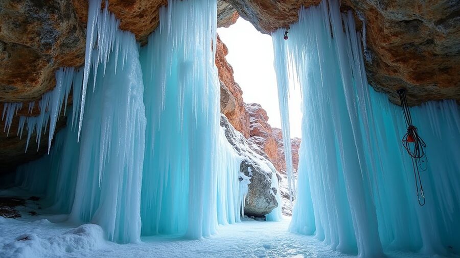 ice climbing in solitude