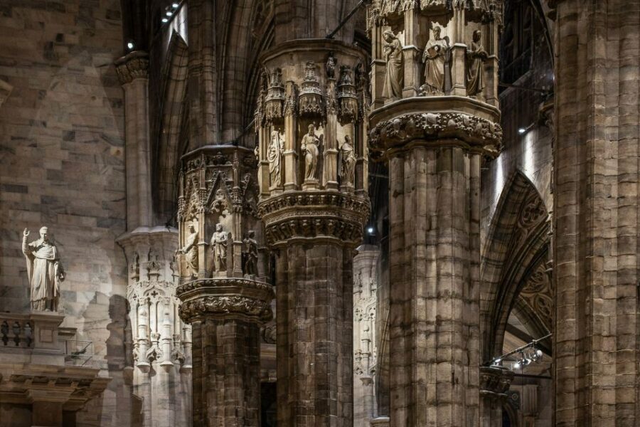 Milan: Milan Cathedral Direct Entrance - Terrace Excluded - Inside Milan Cathedral: Stained Glass, Columns, and Gothic Vaults