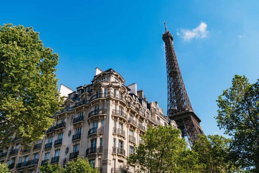 Paris: Eiffel Tower Fully Guided Tour with Summit Option - On the 2nd level: big Paris landmarks from a calmer height