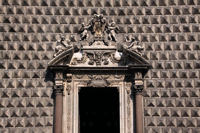 Pompeii ruins and the city of Naples with private transportation - Baroque Piazza del Gesù Nuovo and the Santa Chiara contrast