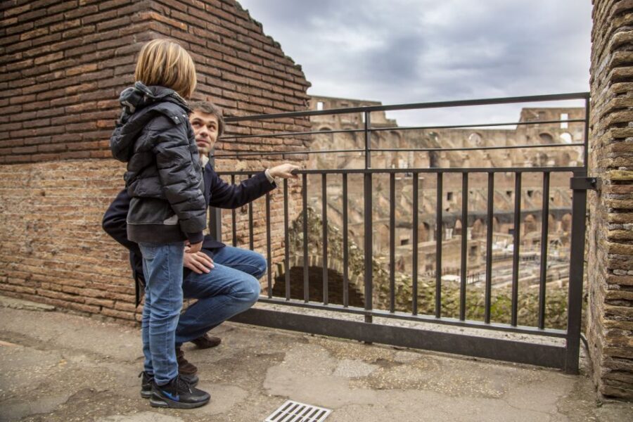 Rome: Colosseum, Roman Forum and Palatine Hill Tour for Kids - Entering the Colosseum with skip-the-line momentum