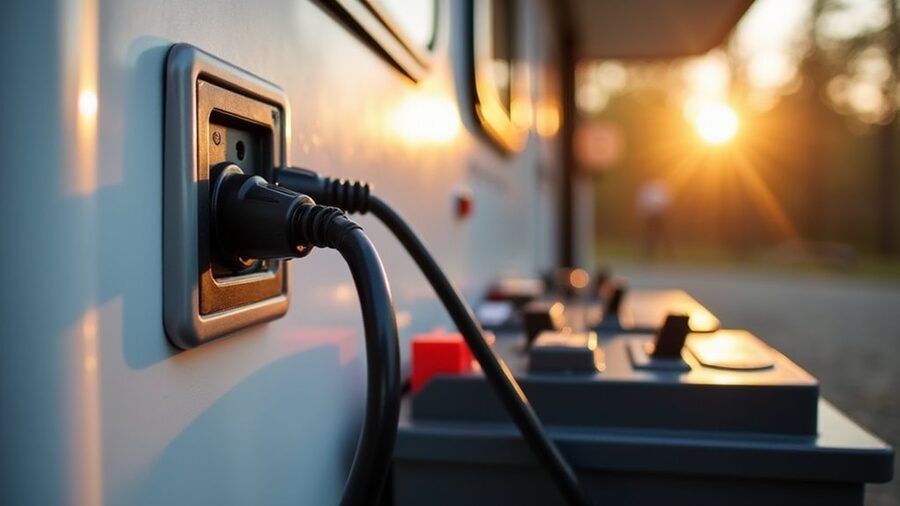 rv battery necessity when plugged