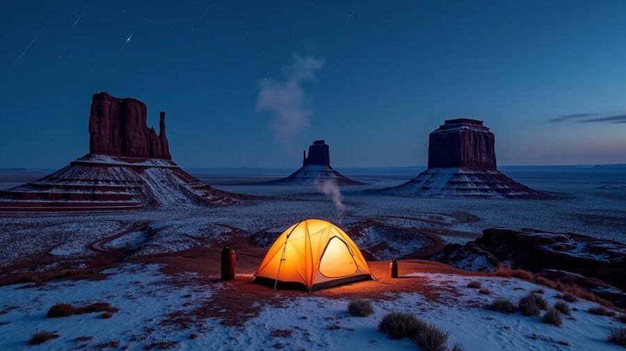 scenic camping in monument valley