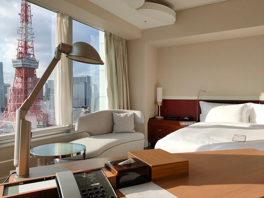 Tokyo hotel room with view of Tokyo Tower