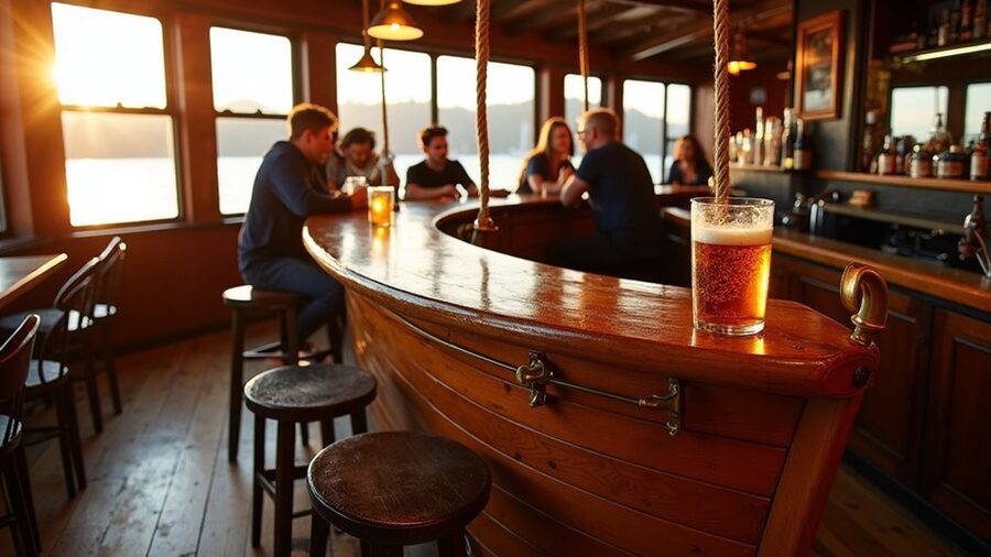 unique boat bar brewery experience