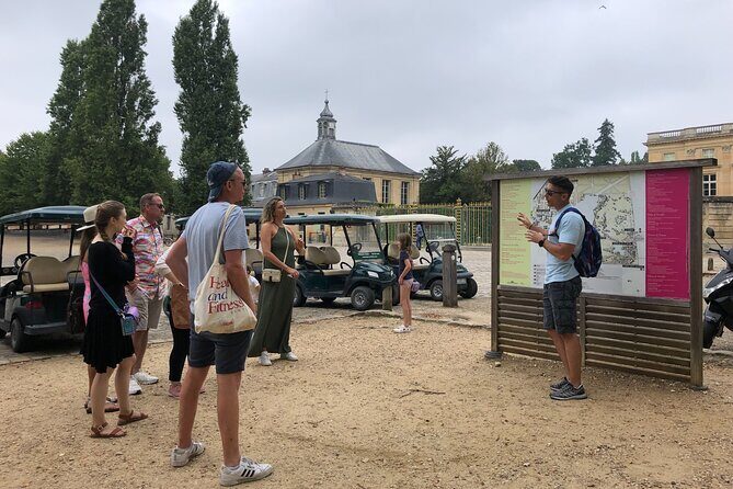 Versailles Golfcart & Bike Guided Tour: Gardens Hamlet Fountains - Palace of Versailles at 3:30: timed entry, self-guided interior