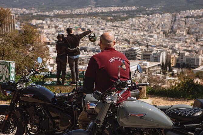 VIP 90" Private Sidecar Tour of Athens Acropolis & Lycabetus - Plaka: sidecar cruising through the old city’s alleys and monuments